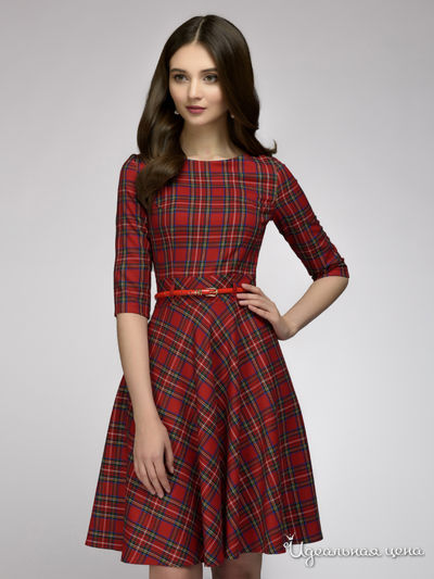  D&M by 1001DRESS, цвет красный (клетка)