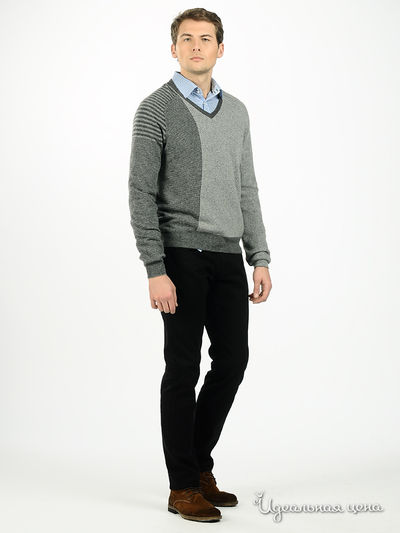Пуловер Moschino мужской, цвет светло-серый
