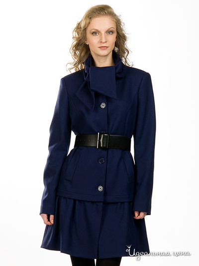 пальто Moschino, цвет цвет темно-синий