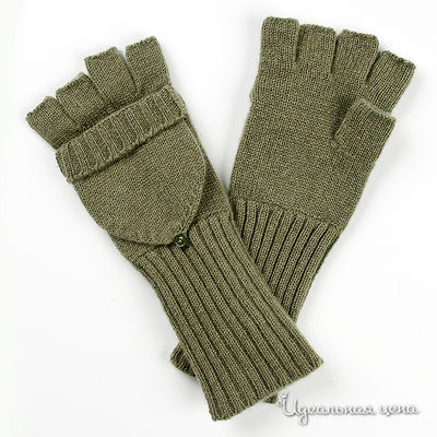 варежки Silkwool, цвет цвет зеленый