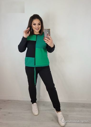  PLUS SIZE, цвет черный/зеленый