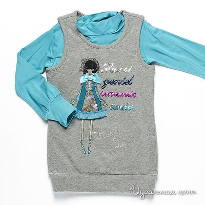 Туника Silvian Heach, цвет цвет серый / бирюзовый