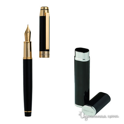 Ручка перьевая Cerutti ручки &quot;HERITAGE GOLD&quot; мужская, цвет черный