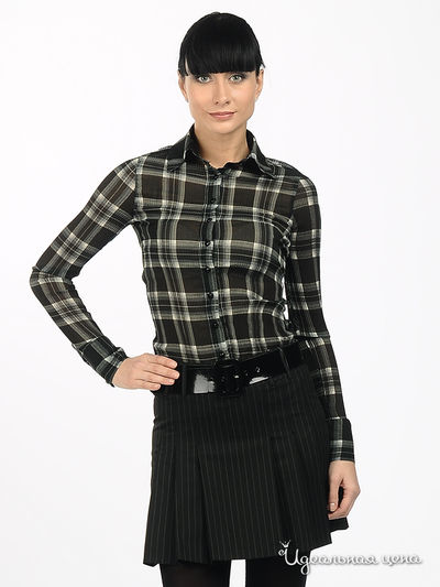 Рубашка Koton&Ole, цвет цвет темно-зеленый / принт клетка