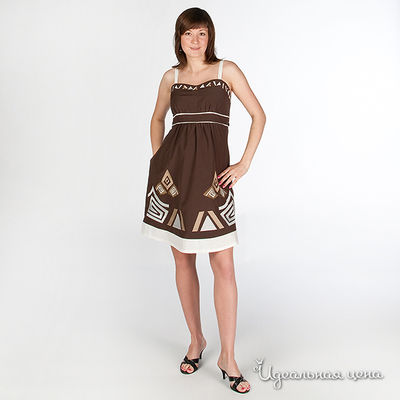 Платье V-mum, цвет цвет коричневый