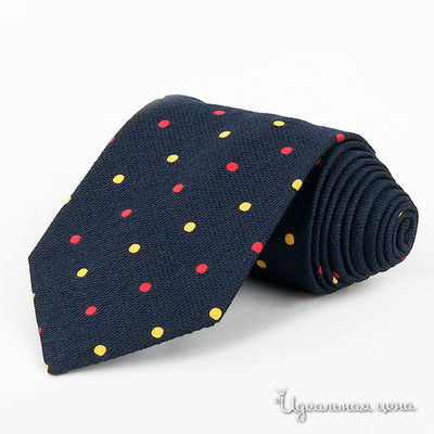 Галстук Total Look, цвет цвет темно-синий / принт горох