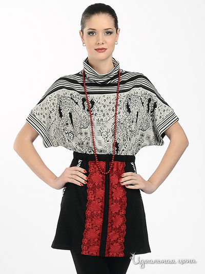 Туника Adzhedo, цвет цвет черный / белый / красный