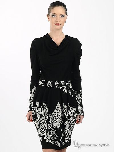 Платье Adzhedo женское, цвет черный / белый