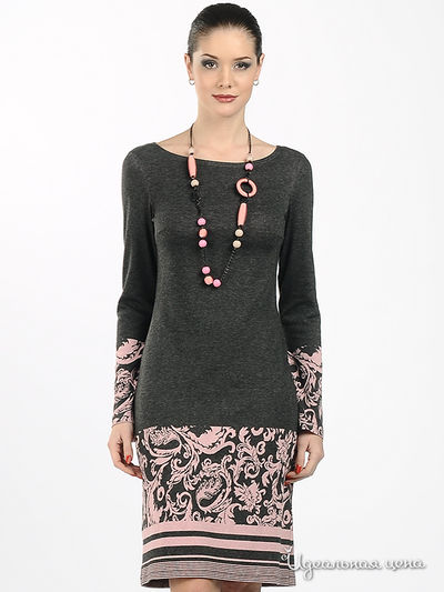 Платье Adzhedo, цвет цвет темно-серый / розовый