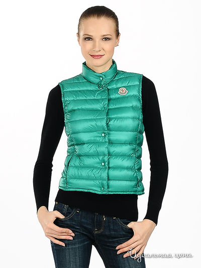 Жилет Who`s whi&Moncler, цвет цвет зеленый