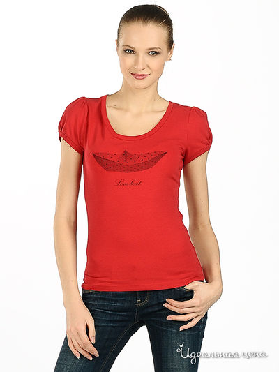 Футболка Who`s whi&Moncler, цвет цвет красный