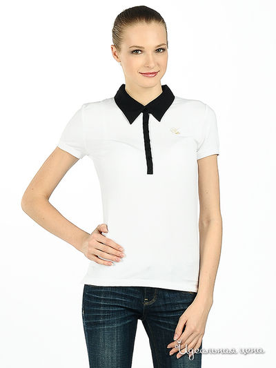 Футболка-поло Who`s whi&Moncler, цвет цвет белый / черный