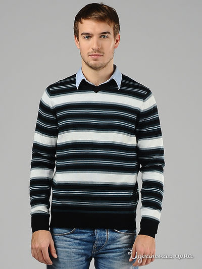 Джемпер Kanzler, цвет цвет белый / черный / бирюзовый