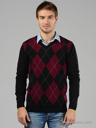 Джемпер Kanzler, цвет цвет темно-серый / фуксия