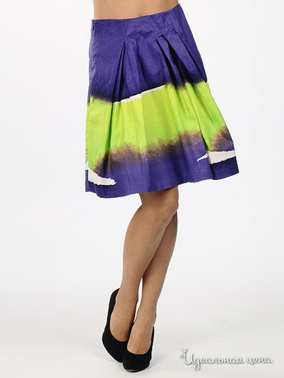 Юбка JNBY, цвет цвет фиолетовый / салатовый
