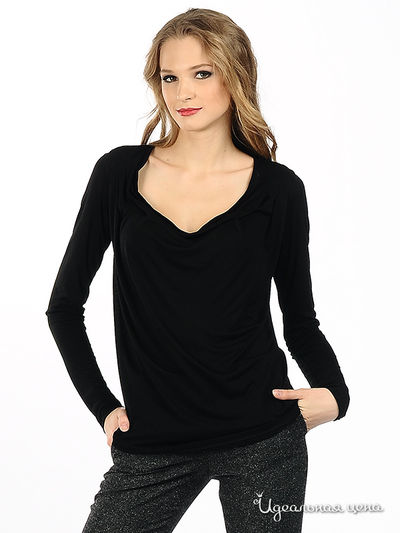 Блузка NafNaf, цвет цвет черный