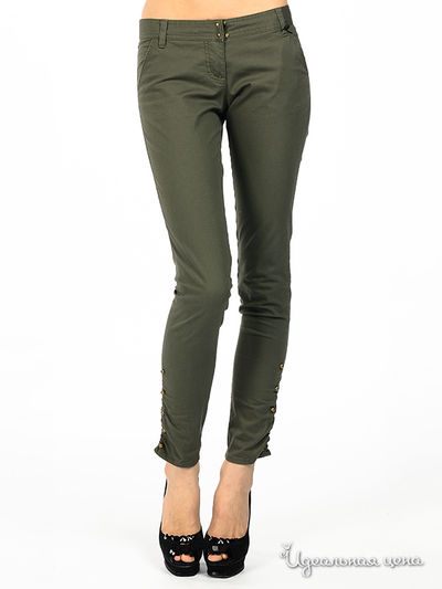 Брюки NafNaf, цвет цвет хаки