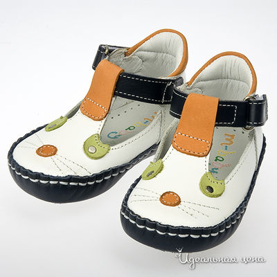 Туфли m-city, цвет цвет белый / черный