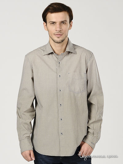 Рубашка Ferre, Trussardi, Armani, цвет цвет бежевый / принт полоска черный / сиреневый