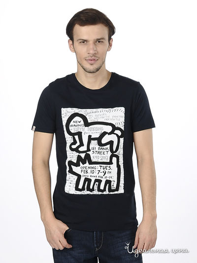 Футболка Ferre, Trussardi, Armani, цвет цвет темно-синий