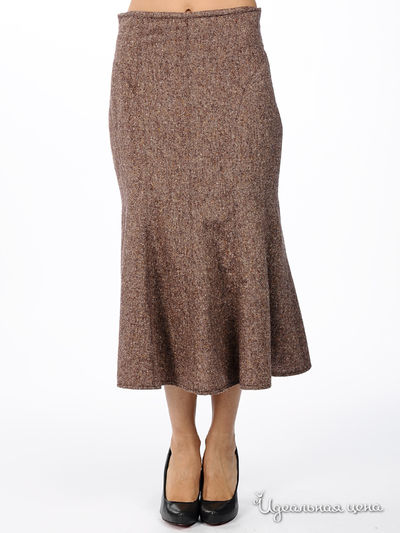 Юбка Znaki, цвет цвет темно-коричневый