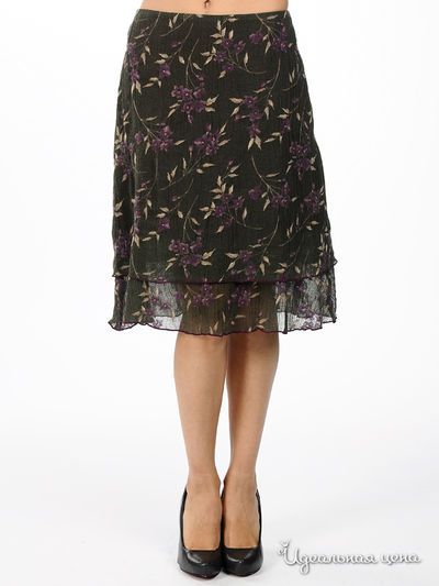 Юбка Znaki, цвет цвет темно-зеленый