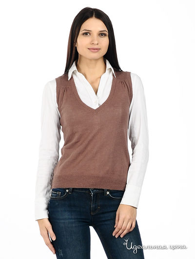 Жилет Znaki, цвет цвет коричневый