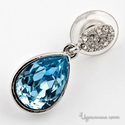 Серьги Crocus, цвет цвет серебряный / голубой