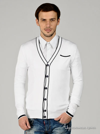 Кардиган Flash, цвет цвет белый / темно-синий