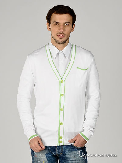 Кардиган Flash, цвет цвет белый / салатовый