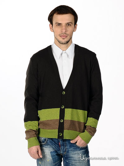 Кардиган Flash, цвет цвет коричневый / зеленый