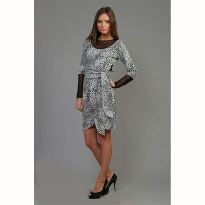 Платье borodulins, цвет цвет серый / черный