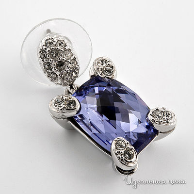 Серьги Crocus, цвет цвет серебряный / сиреневый