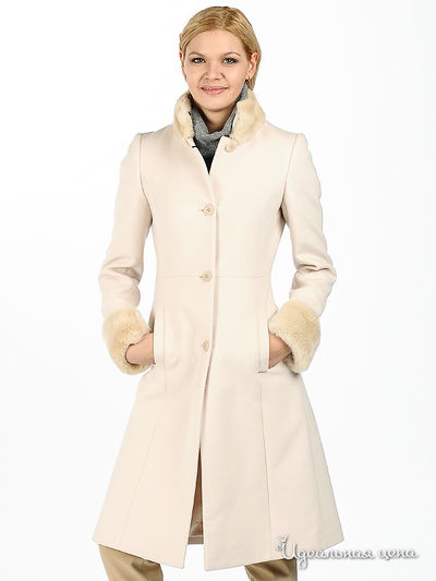 пальто Blugirl Blumarine, цвет цвет кремовый