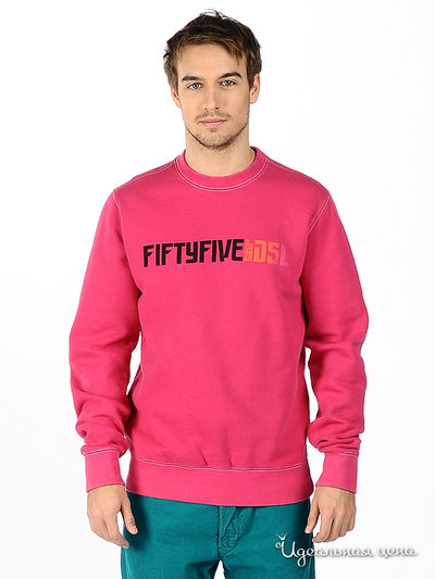 Толстовка Diesel, цвет цвет ярко-розовый