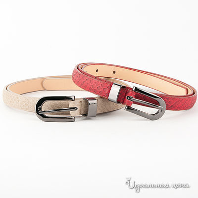 Ремень Nervous & Angry girls, цвет цвет бежевый / красный