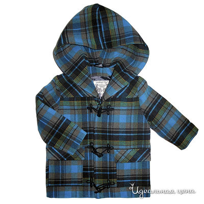 Полупальто Oncle Tom, цвет цвет бирюзовый / принт клетка