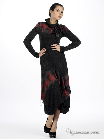 Платье Adzhedo, цвет цвет черный / серый / красный