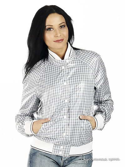 Куртка GAS, цвет цвет белый / принт клетка