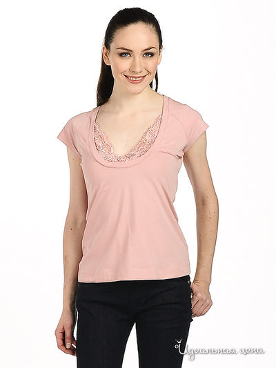 Футболка Moschino MS, цвет цвет бледно-розовый