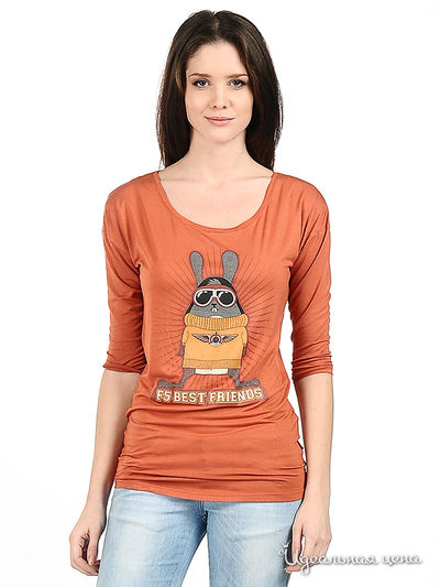 Кофта F5jeans, цвет цвет рыжий