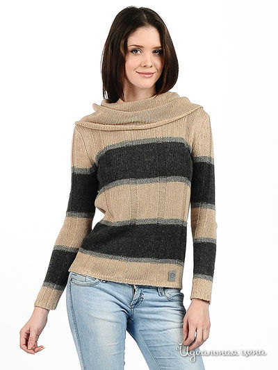 Свитер F5jeans, цвет цвет бежевый / серый