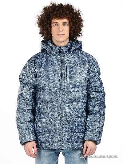 Пуховик F5jeans, цвет цвет синий / белый