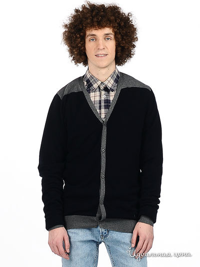 Кардиган F5jeans, цвет цвет синий / серый