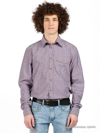 Рубашка F5jeans, цвет цвет сиреневый