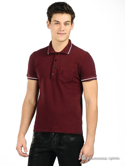 Футболка-поло Alexander Mqueen&Galliano, цвет цвет бордовый