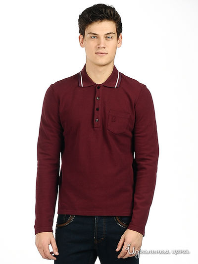 Рубашка-поло Alexander Mqueen&amp;Galliano мужская, цвет бордовый