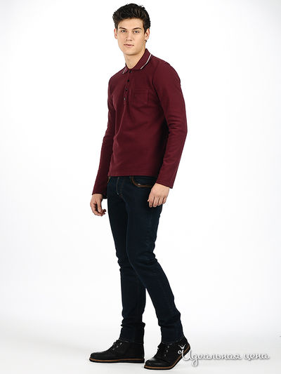 Рубашка-поло Alexander Mqueen&amp;Galliano мужская, цвет бордовый