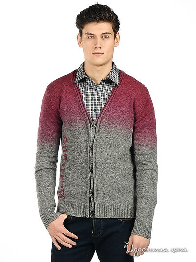 Кардиган Alexander Mqueen&Galliano, цвет цвет бордовый / серый