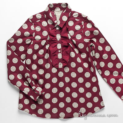 Блуза KI6, цвет цвет бордовый